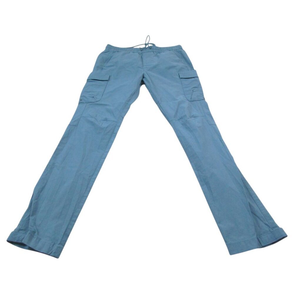 PacSun Cargo Pants Mens Small Blue Stretch Craig Slim Elastic Waist Drawstring
